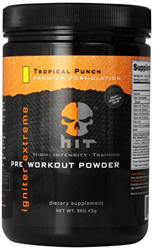 HIT Supplements Igniter Extreme Pre-Workout Supplement, Tropical Punch, 360.43g
