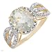 Ring With 2.58ctw Precious Stones - Genuine Diamonds and Amethyst Beautifully Designed in Yellow Gold (Size 7)