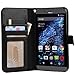 Blu Studio XL D850Q Case, Arae Blu Studio XL D850Q wallet case ,Flip Folio [Kickstand Feature] PU leather wallet case with ID&Credit Card Pockets For Blu studio XL D850Q case (Black)