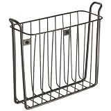 InterDesign Classico Wallmount Magazine Rack, Bronze