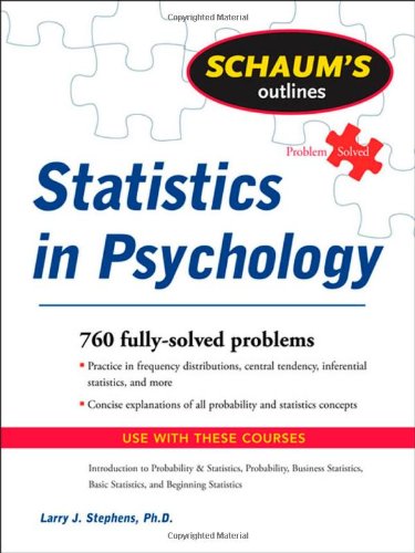 Schaum's Outline of Statistics in Psychology (Schaum's Outline Series)