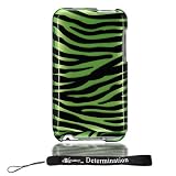 Hard Shell Skin Case Zebra For Apple iPod Touch 8GB 32GB 64GB 3rd Generation iTouch + Includes a 4-inch eBgivalue Determination Hand Strap (Green Zebra)