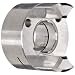 Ruland MJCC33-15-A Jaw Coupling Hub with Keyway, Clamp Style, Polished Aluminum, 15mm Bore, 33.3mm OD, 44.5mm Length, 5mm Keyway