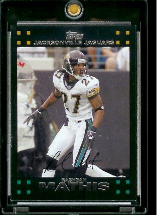 2007 Topps Football # 236 Rashean Mathis - Jacksonville Jaguars - NFL Trading Cards