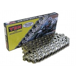 【クリックで詳細表示】YBN ノンシール チェーン 420/100L シルバー