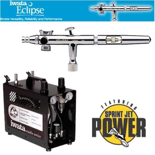 Lowest Price !! Iwata Eclipse HPSBS Airbrushing System with Power Jet