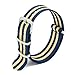 CIVO Watch Bands Premium Ballistic Nylon Watch Strap Stainless Steel Buckle (Navy/Khaki, 20mm)