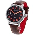 Detomaso SAVONA Edelstahl Lederarmband Braun Handaufzug DT1028-C DT1028-C - Reloj anal�gico manual para hombre, correa de cuero color marr�n (agujas luminiscentes, cifras luminiscentes)