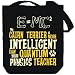 Canvas Tote Bag Black " My Cairn Terrier is more intelligent than your Quantum Physics Teacher " Dogs