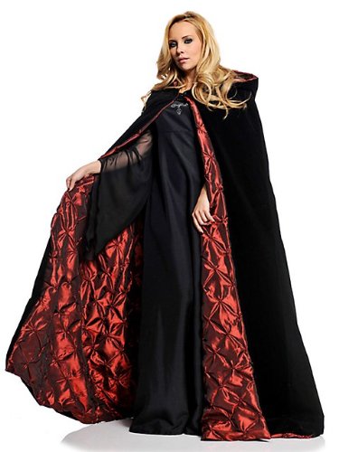 Underwraps Costumes Women's Cape Black/Red One Size