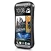 HTC One Max / T6 Stand Case, GreatShield Guardian Hybrid Snap On Case Back Cover with Kickstand for HTC One Max / T6 (Blue/Black)