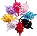QS® Baby Girl Headbands with Chiffon Flower and Tiny Pearls (Pack of 8)