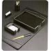 Executive Genuine Black Leather 6 Piece Desk Set