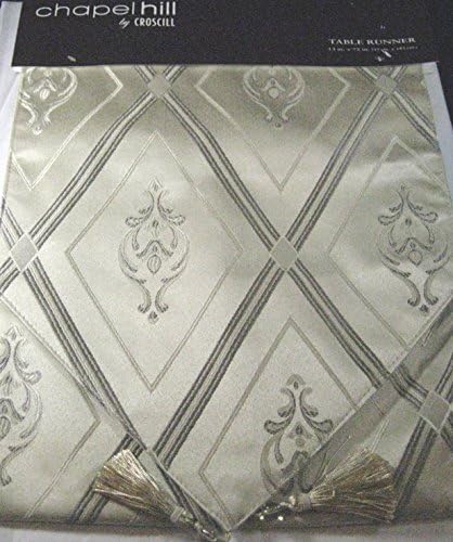 Chapel Hill Table Runner By Croscill - Callaway / Beoge -13" X 72" -100% Polyster