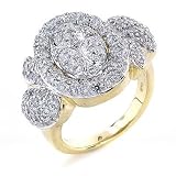 14K 1.01ct Diamond Oval Design Ring