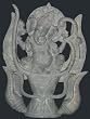 Siddhi Vinayak Ganesha Seated on Trishul-hindu God Stone Sculpture From India 12"