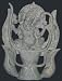 Siddhi Vinayak Ganesha Seated on Trishul-hindu God Stone Sculpture From India 12"