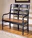 Bench Finish in a Hand Distressed Weathered Black and Antique Cherry Finish