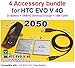 4in1 Accessory For HTC EVO V 4G Virgin Mobile 2x 2050mAh High Power Battery+Wall Dock Home USB Desktop Charger+Micro USB DATA SYNC Calbe