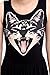ELLAZHU Women's Yawn Cat Print Sleeveless Long Top Dress Shirt