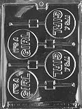 ITS A GIRL LOLLY Baby Candy Mold Chocolate