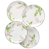 Lenox Merry & Bright Pine & Berry Dessert Plates, Set of Four