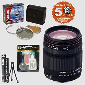 Sigma 28-300mm f/3.5-6.3 DG Macro Zoom Wide Angle-Telephoto Lens & Filters & 6 Year Warranty for Nikon AF-D