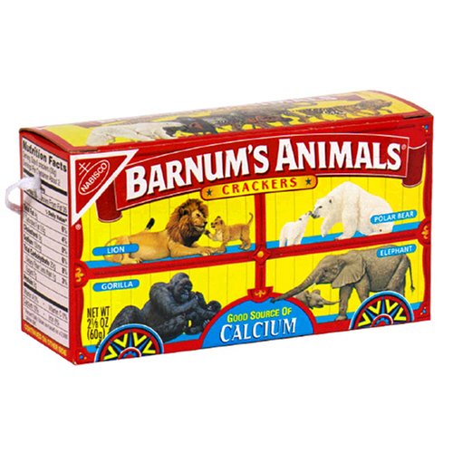 Barnum's Animal Crackers, 2.125-Ounce Boxes (Pack of 24) by Animal Cookies