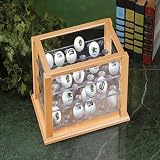Golf Gifts & Gallery 1963 Acrylic/wood 68 Ball Display Case Oak