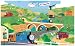 RoomMates YH1418M Thomas the Train Prepasted Chair Rail Mural, 6 by 10-Foot