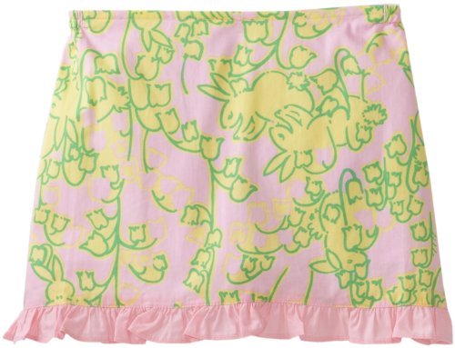Lilly Pulitzer Girls 2-6X Mini Callie Scooter Skirt, Lillys Pink Hopping Down The Bunny Trail, X-Small