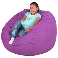 3-feet Purple Cozy Sac Bean Bag Chair Love Seat