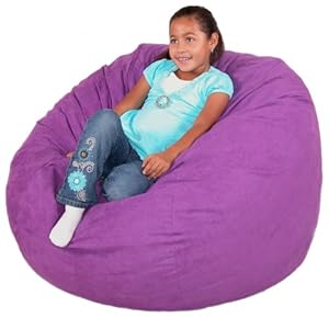 3-feet Purple Cozy Sac Bean Bag Chair Love Seat