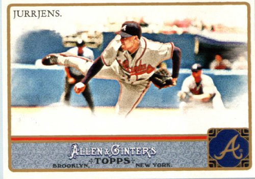 2011 Topps Allen & Ginter Baseball Card # 126 Jair Jurrjens - Atlanta Braves - In a Protective Display Case!