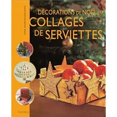D�corations de No�l en collages de serviettes : D�corations de No�l