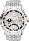 518JOL5GxRL. SL160  Bulova Mens 96B110 Dual Time Sunray Dial Stainless Steel Bracelet Watch