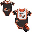 Reebok Cleveland Browns Newborn Creeper/Bib/Bootie Set