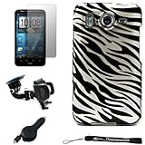 Silver and Black Zebra Design Cover / 2 Piece Snap On Crystal Protective Ha ....