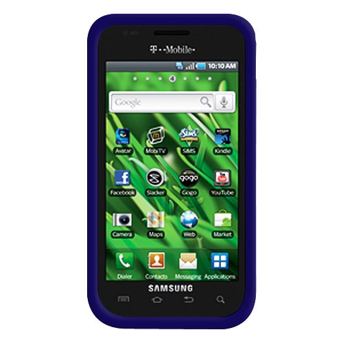 Amzer Silicone Skin Jelly Case for Samsung Vibrant T959 - Blue