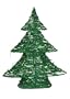 Good Tidings Green Rattan Christmas Tree 16 Inches Tall with 20 Mini
