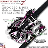 Abstract 02 Pink WraptorSkinz Skin fits XBOX 360 & PS3 Guitar Hero III Les Paul Controller (GUITAR N