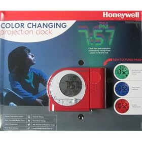 Click here to buy Honeywell Atomic Color Changing Projection Clock with Dual Alarm, Indoor temperature and... by Honeywell.