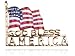 Red White Blue Enamel USA Patriotic God Bless America Flag Rhinestone Pin Brooch