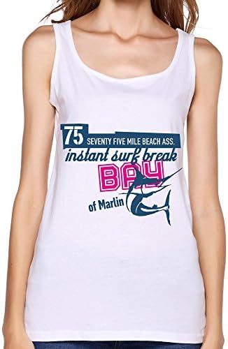 Serlina Women's Bay Of Marlin Cotton Tank Top Shirt White S