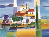 Oil Painting 'Colorful Houses', 12 x 16 inch / 30 x 41 cm , on High Definition HD canvas prints is for Gifts And Foyer, Game Room And Nursery Decoration, create your own art