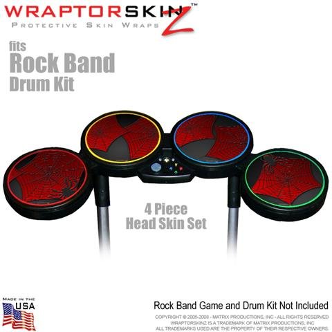 Great Deal Spider Web Skin by WraptorSkinz fits Rock Band Drum Set for Nintendo Wii, XBOX 360, PS2 & PS3 (DRUMS NOT INCLUDED) for sale $19.95