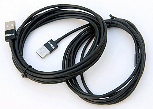 Poweron® High Quality & Thickness Sturdier Designed 2M/6.5ft Extra Long Extended Length 8 Pin Connector USB Sync Charge Data Transfer For 5/5S/5C Nano 7th Mini (2Pcs Black)