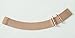top4cus Double Electroplating Milanese Loop Stainless Steel Replacement iWatch Band with Magnetic Closure Clasp for Apple Watch - Apple Watch Band 38mm Regular Length - Champagne Gold