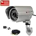 VideoSecu Outdoor Weatherproof 1/3" CCD CCTV Security Camera 420TVL Wide View Angle Lens 28 Infrared IR Leds for Night Vision with Power Supply and Camera Extension Cable 1SS
