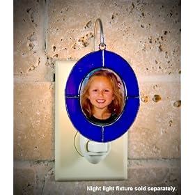 SWITCHABLES SW-142 - OVAL PICTURE FRAME Stained Glass Night Light Cover - Night Light... by Switchables